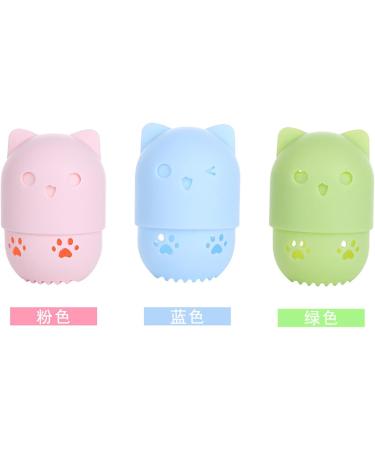 U-K 1 Pc Silicone Makeup Sponge Holder Cat Shaped Travel Case Foundation Sponge Carrying Bag Beauty Blender Holder Capsule Cosmetic Sponge Drying Rack (Random Color) Nice Design as shown - Buy Online on SooperMarket.com