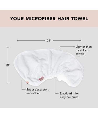 Kitsch Quick Drying Microfiber Hair Towel - Pink & White | 1 EA - Buy Online on SooperMarket.com