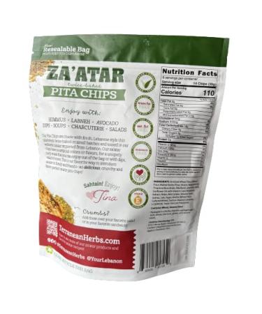 Terranean Herbs & Spices Za'atar Pita Chips Bundle - Regular & Spicy (2 Pack) - Buy Online on SooperMarket.com