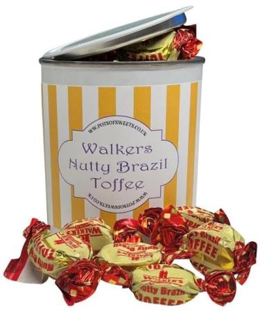 250g Nutty Brazil Toffee Tin - Walkers Individually Wrapped Toffees - Buy Online on SooperMarket.com