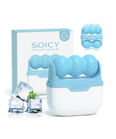 ONLYSKY BEAUTY Blue Ice Roller Face Massagers Cold Massage for Body Eyes Face Skin Care Tools Roller Cooling Roller Massager