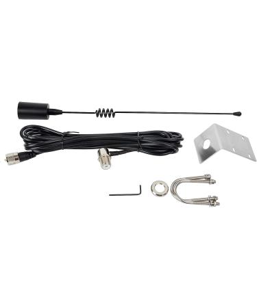 UAYESOK 15 Inch Stainless Steel Marine VHF Antenna for Cobra, Icom, Uniden, Standard Horizon Radio - Low Profile Design with 16.4ft Coaxial Cable - Buy Online on SooperMarket.com