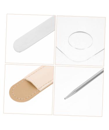 Buy 1 Set Cosmetic Mixing Palette & Tools - Foundation Mixing Tray & Spatula (17.5x15cm) - International Shipping Available - Buy Online on SooperMarket.com