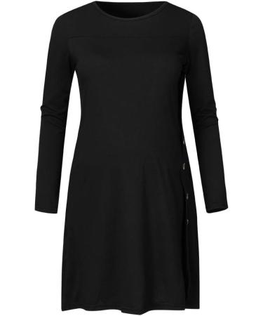 Maternity Dot Print Breastfeeding Hoodie Sweatershirt | Plus Size Nursing Clothes | Maternity Tops for Work | UK Size S-4XL | Promotion Sale - Black - Buy Online on SooperMarket.com