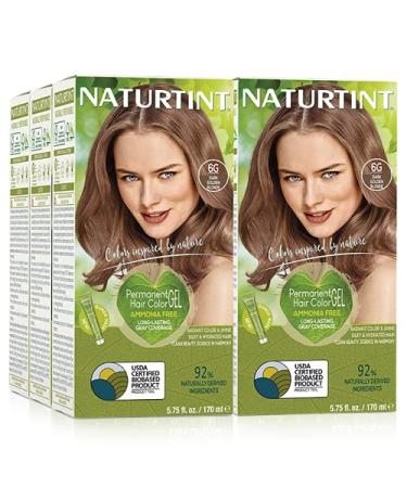 Naturtint Permanent Hair Color 6G Dark Golden Blonde (Pack of 6) Ammonia Free Vegan Cruelty Free up to 100% Gray Coverage Long Lasting Results 1 Count (Pack of 6) 6G Dark Golden Blonde