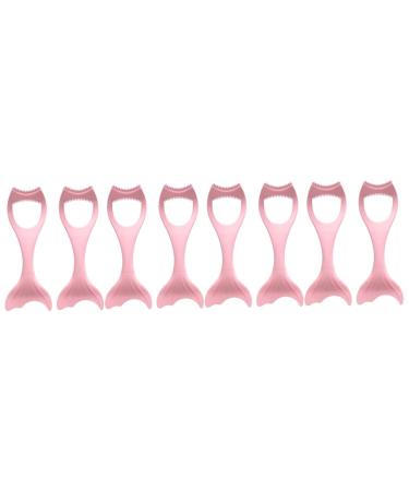 Healeved 8 Pcs Mascara Brush Lash Tool Eyeliner Aid Makeup Lipstick Mascara Eyelash Shield Pink