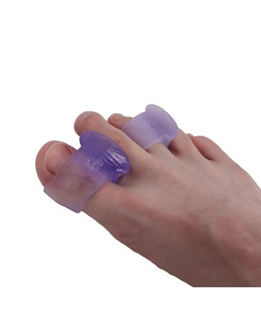 4 Pairs Silicone Toe Separators for Hallux Valgus Relief - Purple - Buy Online on SooperMarket.com