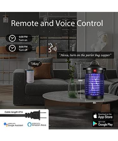 4000V 20W Bug Zapper: Indoor/Outdoor Electric Mosquito Killer with Remote & Voice Control - Alexa/Google Home Compatible - Buy Online on SooperMarket.com