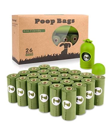 Yingdelai Dog Poo Bags - Extra Thick Biodegradable Poo Bags with 1 Dispenser 26 Rolls 390 Bags Eco-friendly Lead Proof Poop Bags for Dogs - Scented 390 - Sented