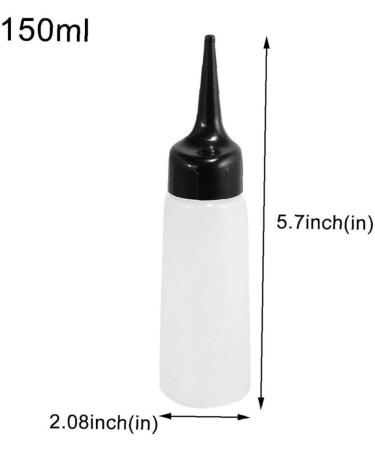 Zonfer 1pc 150ml Salon Hair Color Measuring Applicator Bottle Scale Hairdressing Hair Styling Tool - Buy Online on SooperMarket.com
