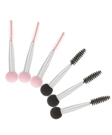 Gogogmee 6pcs Sponge Makeup Brush Eyebrow Sponge Brush Eyelash Mascara Make up Sponges Makeup Puffs Nylon