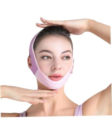 Chin Strap for Double Chin for Women Soft V Line Face Lifting Chin Strap Double Chin Reducer Slimming Face Mask Lifting Belt (Purple Pink) - Buy Online on SooperMarket.com