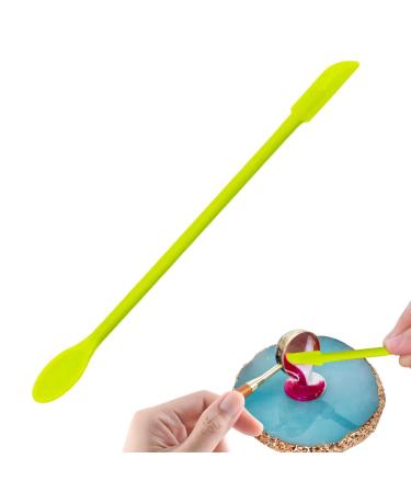 Anti-brewing stamp wax scraps silicone double-end spatula cooking utensils cosmetic needs versatile silicone double-end spatula ideal for cooking and green for cosmetics