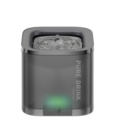 PETKIT Cat Water Fountain, 63oz/1.85L Pet Water Fountain for Cats and Small Dogs, Super Quiet Hygienic Auto Power-Off Cat Water Dispenser with Filter, Dual Working Mode, Smart LED Light Black