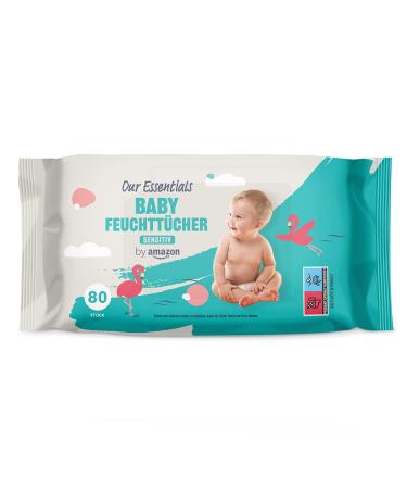 Buy Amazon Baby Wipes Sensitive Unscented - 480 Count (6 Packs of 80) | Bulk Baby Care Supplies International Shipping - Buy Online on SooperMarket.com