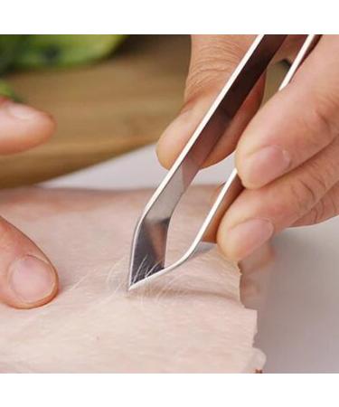 ARFUKA Fish Bone Tweezers Remover Stainless Steel Flat and Slant Tweezers Pliers Remover Tool Fish Bones and Meat Hair 2 Pack - Buy Online on SooperMarket.com