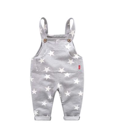 Mud Kingdom Little Boys Overalls Casual Star 6 Years Gray