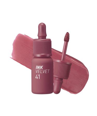 Peripera Ink the Velvet Lip Tint  High Pigment Color  Longwear  Weightless  Not Animal Tested  Gluten-Free  Paraben-Free (041 COOL OFF ROSY)