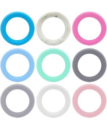 Yuanshenortey 5Pcs 65mm Silicone Teething Toys | DIY Baby Chewable Nursing & Shower Gifts - International Shipping - Buy Online on SooperMarket.com