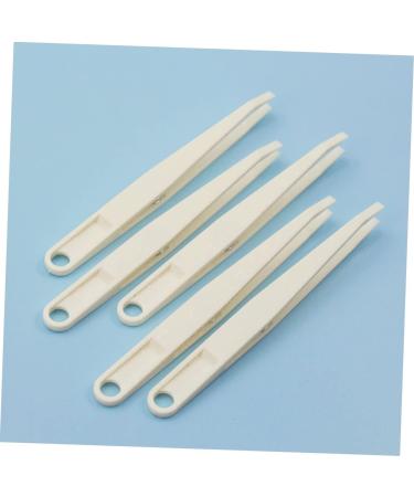 Stobok 12-Piece Flat Head Tweezers Set - Perfect for First Aid Trimming Nasal Hair and Eyelash Extensions - Pink Plastic Tweezers for Precision Use - Buy Online on SooperMarket.com
