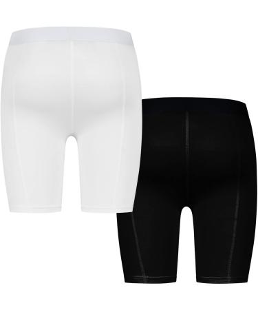 Shop Gladiator Sports Compression Shorts for Women - Black & White Size L | Ultimate Comfort & Performance - Buy Online on SooperMarket.com