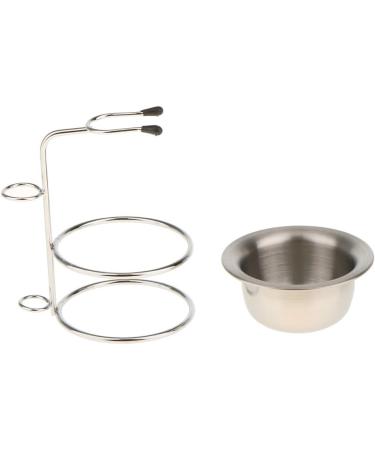 Stainless Steel Shaving Brush & Mug Holder | Durable Stylish Shaving Accessories - Buy Online on SooperMarket.com