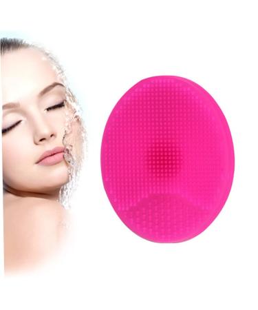 Soft Silicone Facial Cleansing Pad - Exfoliating Scrubber & Shower Sponge for Blackhead Removal - Rosy Color - Buy Online on SooperMarket.com