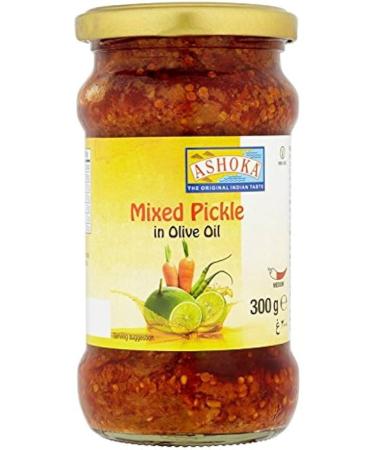 Ashoka Mixed Pickle in Olive Oil 300g (Pack of 2) - Authentic Indian Pickle Variety | Handcrafted with Fresh Ingredients | Bursting with Flavors | Perfect Accompaniment to Meals