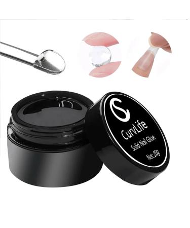 Solid Nail Glue for Press On Nails - Curv Life 15g Gel Nail Glue Kit for Acrylic Tips & Nail Strength - UV Light Cured 20G - Buy Online on SooperMarket.com