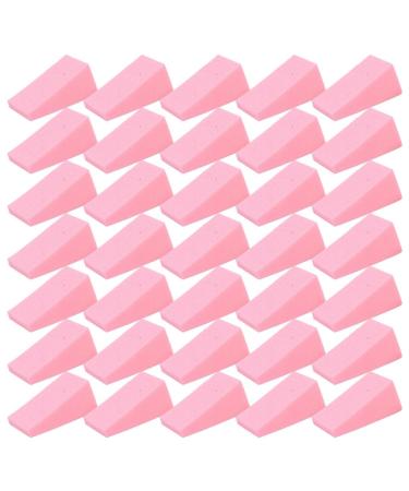 FRCOLOR 30pcs Mini Makeup Sponges Triangular Powder Puff Triangle Cosmetic Applicator Small Makeup Wedges Sponge Makeup Tools