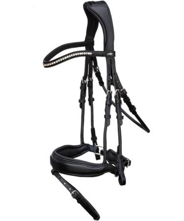 Schockem hle Malibu Anatomic Snaffle Bridle - Black Full Size | Premium Equestrian Gear | International Shipping Available - Buy Online on SooperMarket.com