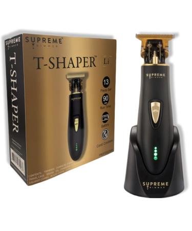 Hair Trimmer by SUPREME TRIMMER ST5220 Beard Trimmer for Men, Professional Barber Liner Cordless Hair Clippers – Black T-Shaper Li