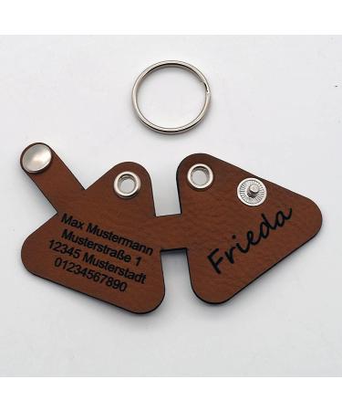 Copter Farm Dog Collar Bag | Personalized Engraving | Art & Real Leather | Durable Brown Triangle Design for Dogs - Buy Online on SooperMarket.com