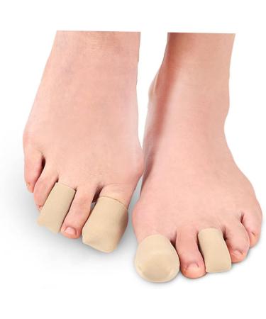 Silicone Gel Toe Protectors - 2 Pairs Soft Sleeve Covers for Runners | Hammertoe Cushion & Foot Care | 4x2.7cm - Buy Online on SooperMarket.com