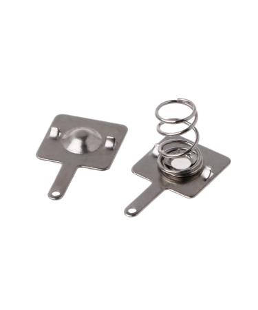 50 Pairs AA Or AAA Batery Positive to Negative Conversion Silver Tone Metal Spring Contact Nickeling Plate Replacement