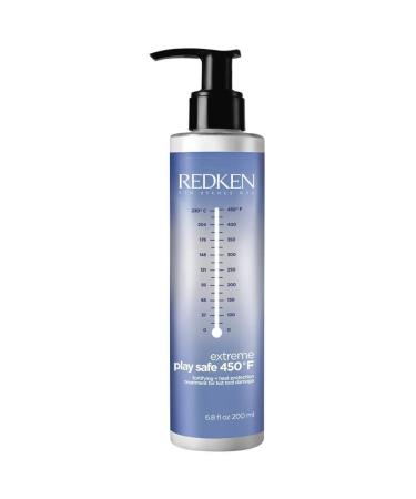 Redken Extreme Play Safe Heat Protectant Spray & Leave In Conditioner| For All Hair Types | Helps Reduce The Appearance of Split Ends | With Tourmaline 6.8 Fl Oz