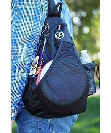 Disc Golf Slinger Bag | Holds 6-12 Discs | Multiple Colors - Black - Buy Online on SooperMarket.com