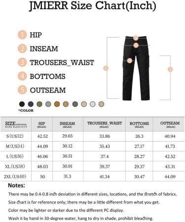 JMIERR Men's Casual Cargo Pants - Cotton Chino Hiking Outdoor Work Pants with 6 Pockets - Buy Online on SooperMarket.com