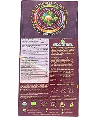 Miracle Tree's Moringa Energy Tea - Vanilla Oolong Grape | Super Caffeinated Blend | Healthy Coffee Alternative  Perfect for Focus | Organic Certified & Non-GMO | 16 Pyramid Sachets Vanilla Oolong Grape 16 Count (Pack of - Buy Online on SooperMarket.com