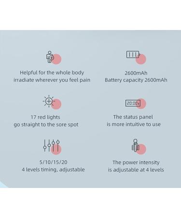 Red Light Device Red Light Physical Treatment Device 3 X 808nm and 14 X 650nm Red Light 2600 MHA Large Battery 5/10/15/20 Timer and Adjustable Intensity for Joint Knee Shoulder Pet - Buy Online on SooperMarket.com