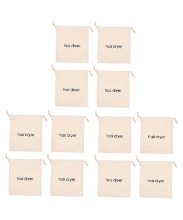 Baluue 12 Pcs Hair Dryer Storage Bag Storage Organizers Cotton Drawstring Bag Hair Blower Bag Fabric