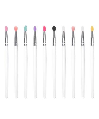 Healeved 10pcs Eye Shadow Brush Facial Scrubber Women Eyeshadow Brush Exfoliating Lip Brush