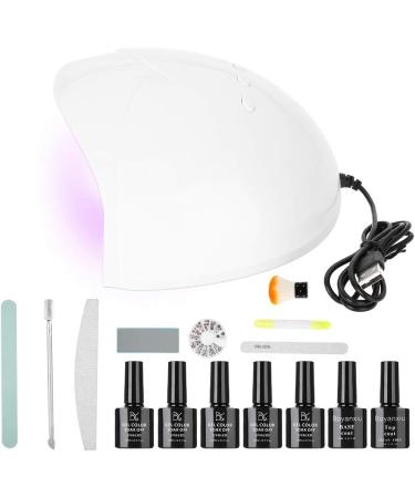 UV LED Gel Nail Set Dekaim UV LED Gel Nail Art Set 36W UV Gel Dryer Light Top&Base Manicure Set(4#) - Buy Online on SooperMarket.com