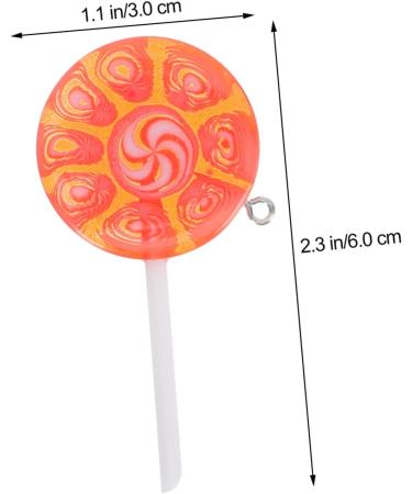 12 Pcs Lollipop Keychain Key Fob Lollipops DIY Charm Key Hanging Charms Dessert Bracelet 6X3CMx5pcs Assorted Colorx5pcs - Buy Online on SooperMarket.com