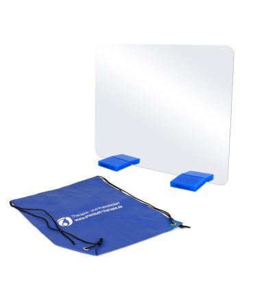AFH-Webshop T-Spiegel Premium | Medium | 49.5 cm x 38.5 cm | Mirror (feet: blue | without picture cards) including carrying bag