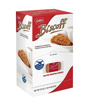 Lotus Biscoff Cookies - Caramelized Biscuit Cookies - Dispenser Box - Individually Wrapped - Vegan, 0.2 Ounce (100 Count) 100 Count (Pack of 1) Single Wrapped Cookies