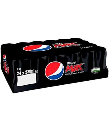 Pepsi Max No Sugar Cola Cans 24 x 330ml | Sugar-Free Carbonated Soft Drink | Refreshing Pepsi Taste with Thank you Card - Buy Online on SooperMarket.com