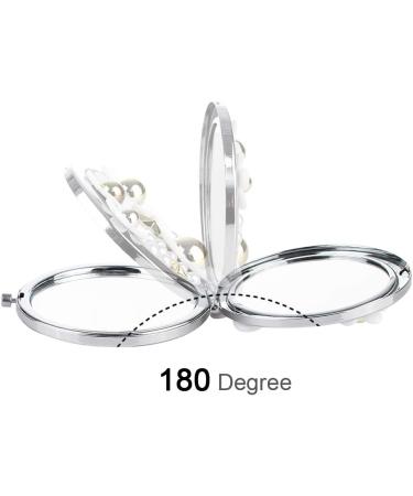 La Vogue Daisy Pattern Perfume Compact Mirror for Women - Portable Handbag Makeup Mirror - Buy Online on SooperMarket.com