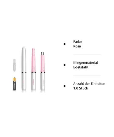 Nasal Hair Trimmer for Women | 2-in-1 Touch Beauty Eyebrow & Nose Hair Cutter AG-1458A (Pink) Painless Precision Remover for Ears & Face - Buy Online on SooperMarket.com