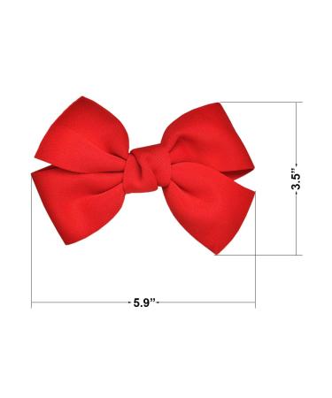 Christmas Bow Hair Clips - 2 Pack Red Bowknot Barrettes for Women, Girls, Kids | Handmade Hair Accessories for Party Decoration and Cosplay Costume - Buy Online on SooperMarket.com